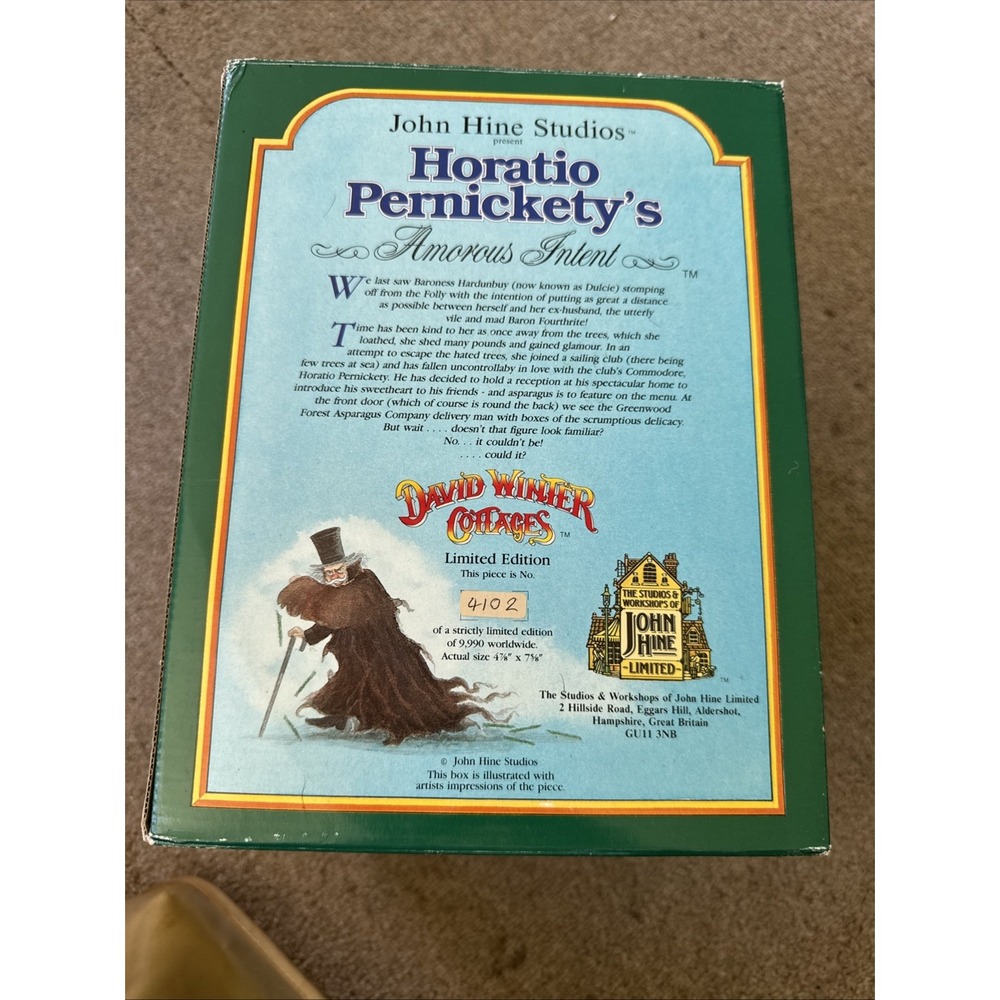 VTG David Winter Cottages Horatio Pernickety's Amorous Intent 1993 LE 4102/9990 - Picture 16 of 16